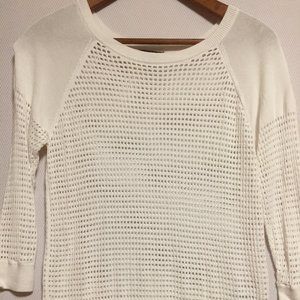 💥White Mesh 3/4 Sleeve Top from Express💥